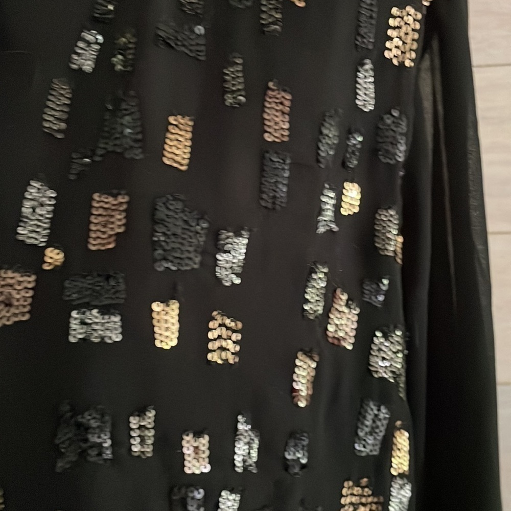 🆕 Coldwater Creek Black Shimmer Top 1X - Picture 3 of 7